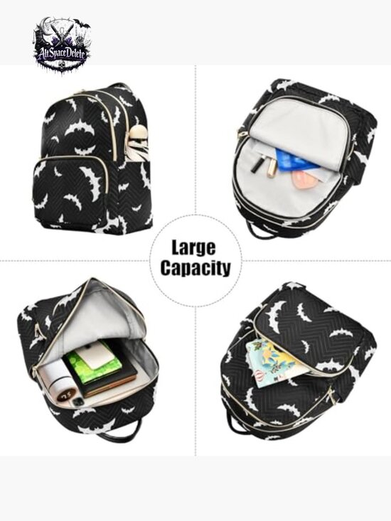 Quilted Mini Backpack Purse Lightweight Travel Daypack with Multiple Pockets main image 2